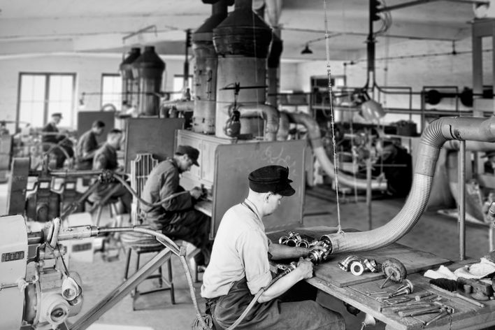 historical picture of the Stuttgart machine shop Julius Geiger GmbH 