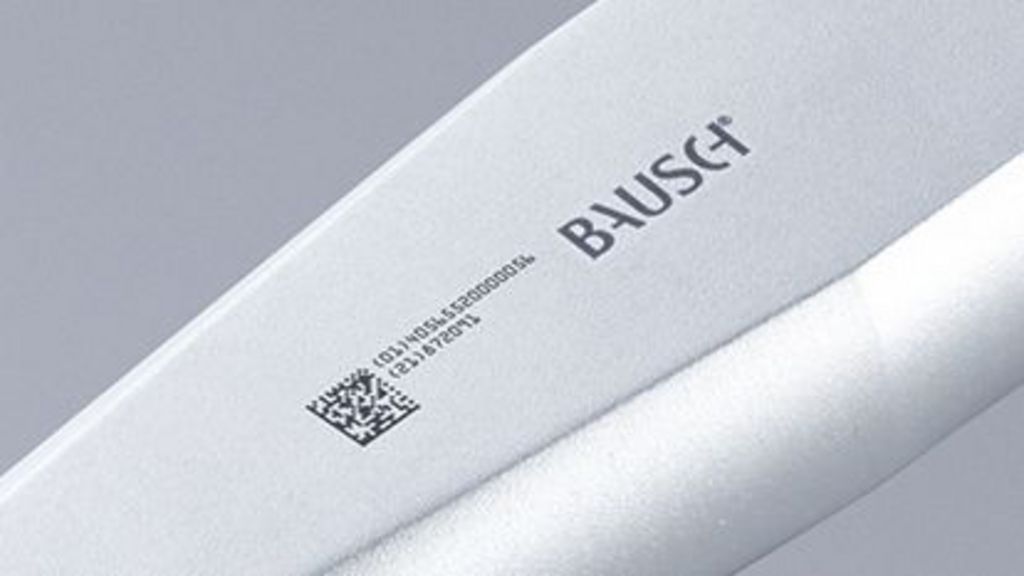 Medical instrument with UDI code, black marking with TRUMPF lasers