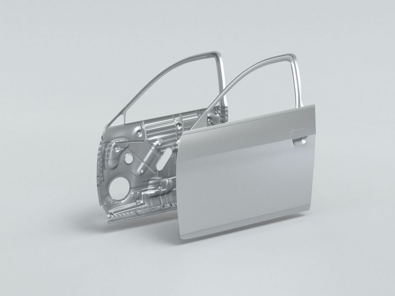 Laser-welded door for top safety at a low weight