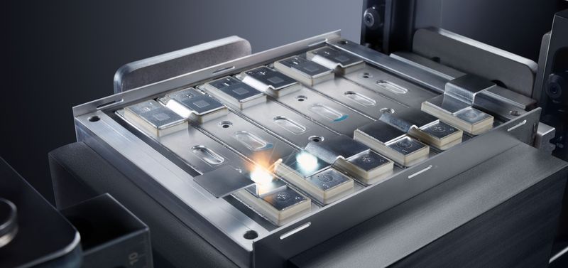 TRUMPF application - battery cell busbar welding
