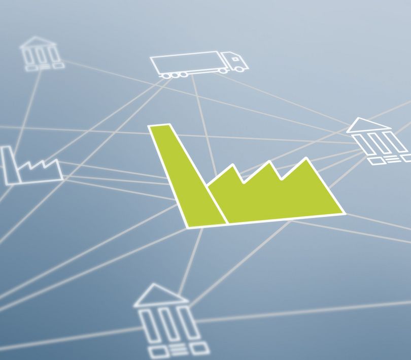 Graphic of a Smart Factory