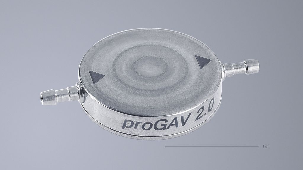 Black marking on a valve