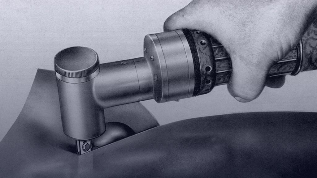 historical advertising leaflet of the hand guided machines from TRUMPF