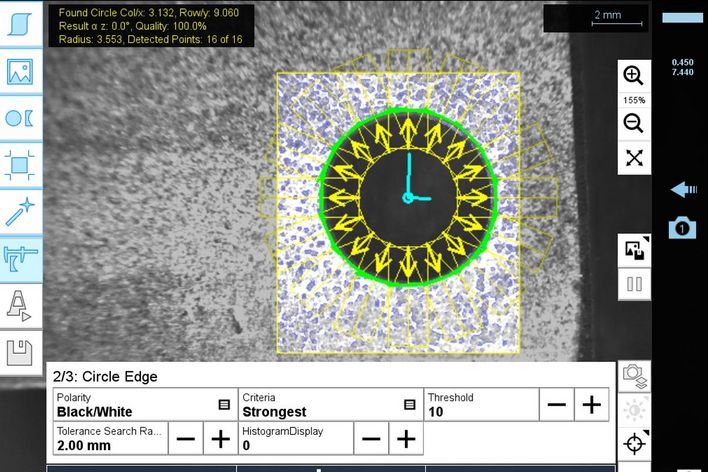 Detection of characteristics with VisionLine Detect