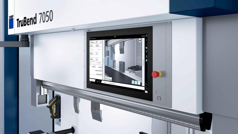TruBend Series 7000, pivotable monitor