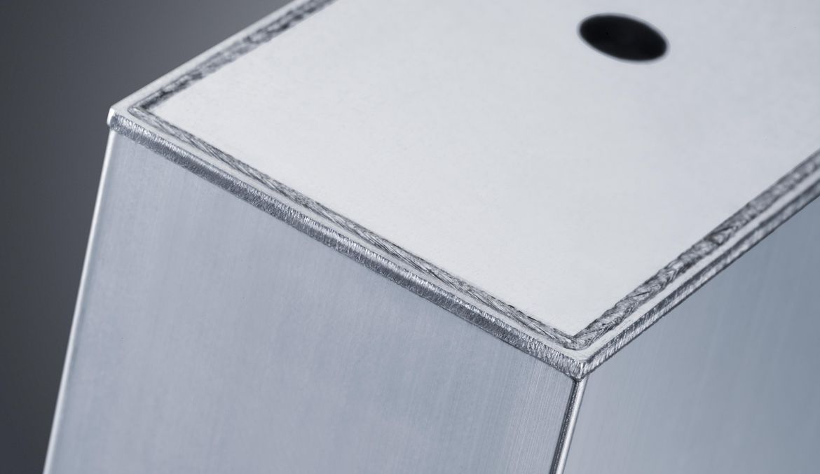 Laser-welded battery housing