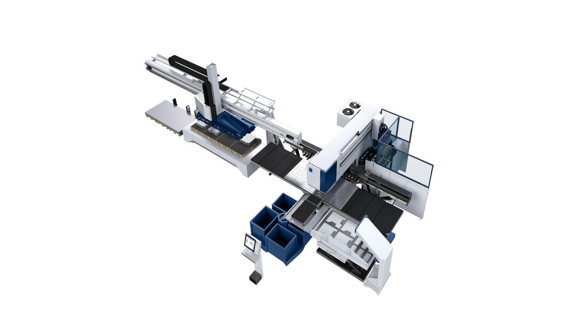 TruPunch 5000 with SheetMaster, SortMaster Box, GripMaster, and ToolMaster Linear