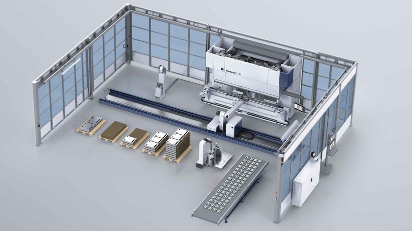 TruBend Cell 5000, conveyor belt