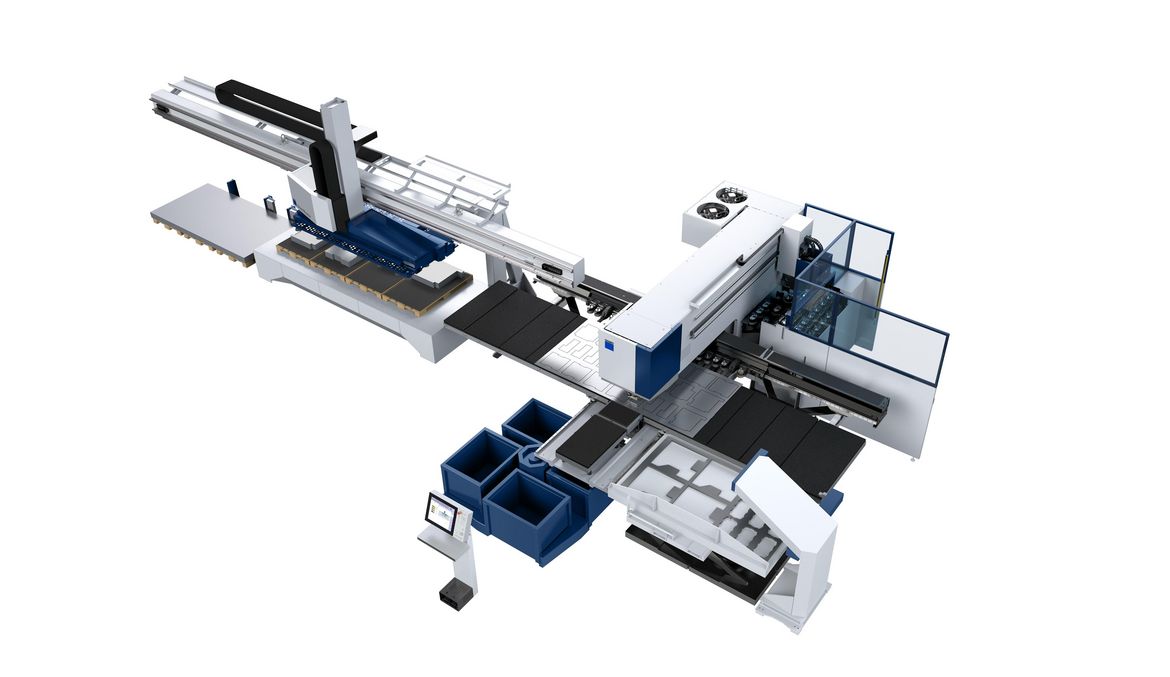 TruPunch 5000 with SheetMaster, SortMaster Box, GripMaster, and ToolMaster Linear